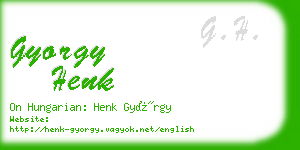 gyorgy henk business card